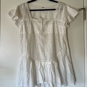 Free People Ivory Lace Detail Dress